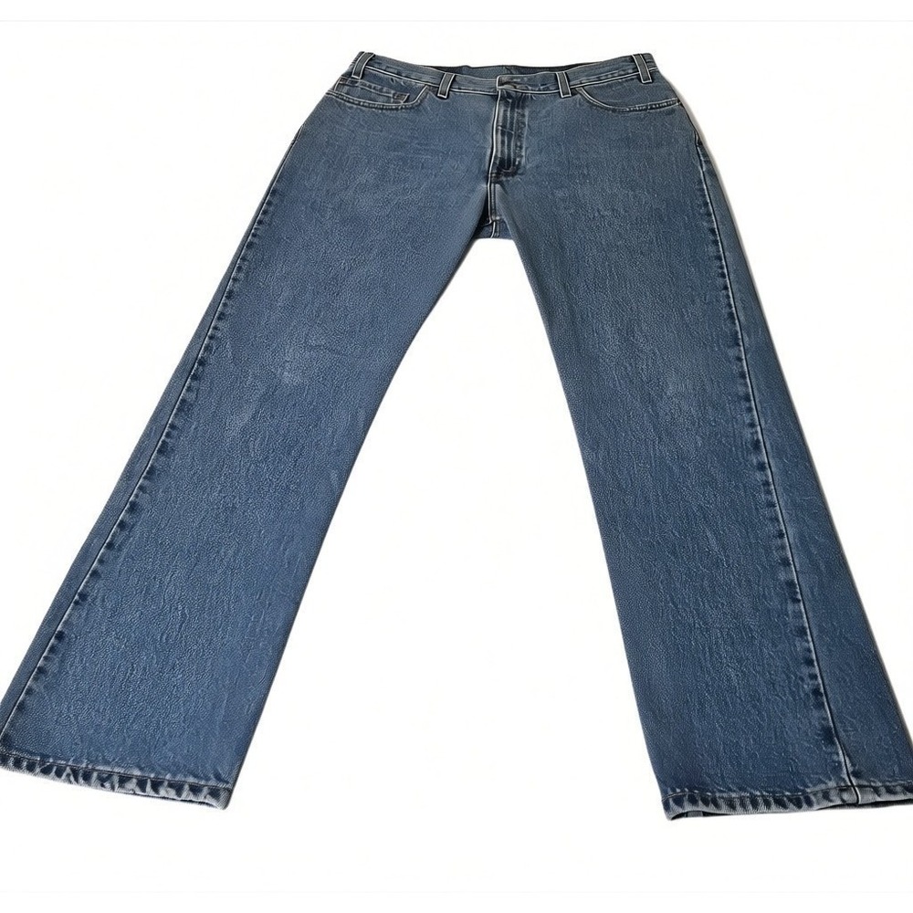 VTG Levis 505 Jeans Men's 34X30 Y2K Light Wash Denim MADE IN USA - Picture 2 of 13